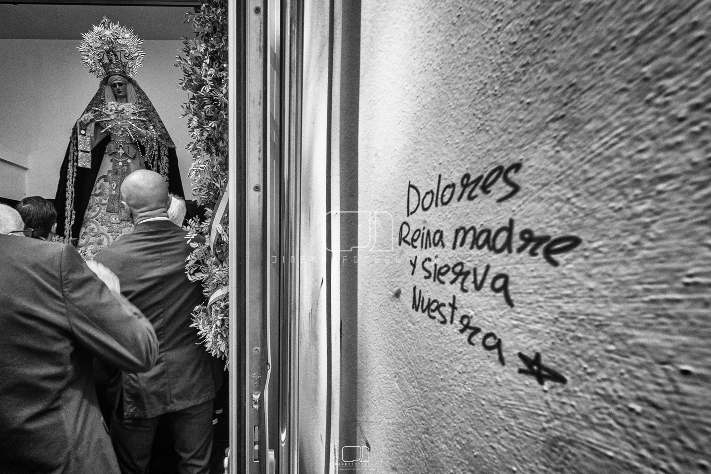 Virgen de los Dolores en la Plaza de abastos de Sanlúcar de Barrameda 