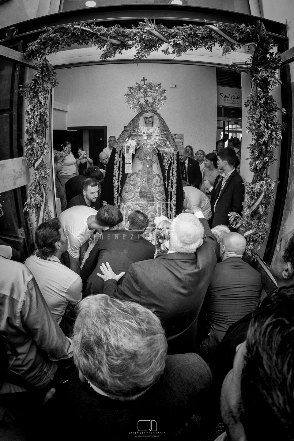 Virgen de los Dolores en la Plaza de abastos de Sanlúcar de Barrameda 